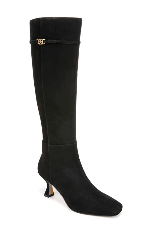 Shop Sam Edelman Lyla Knee High Boot In Black Suede