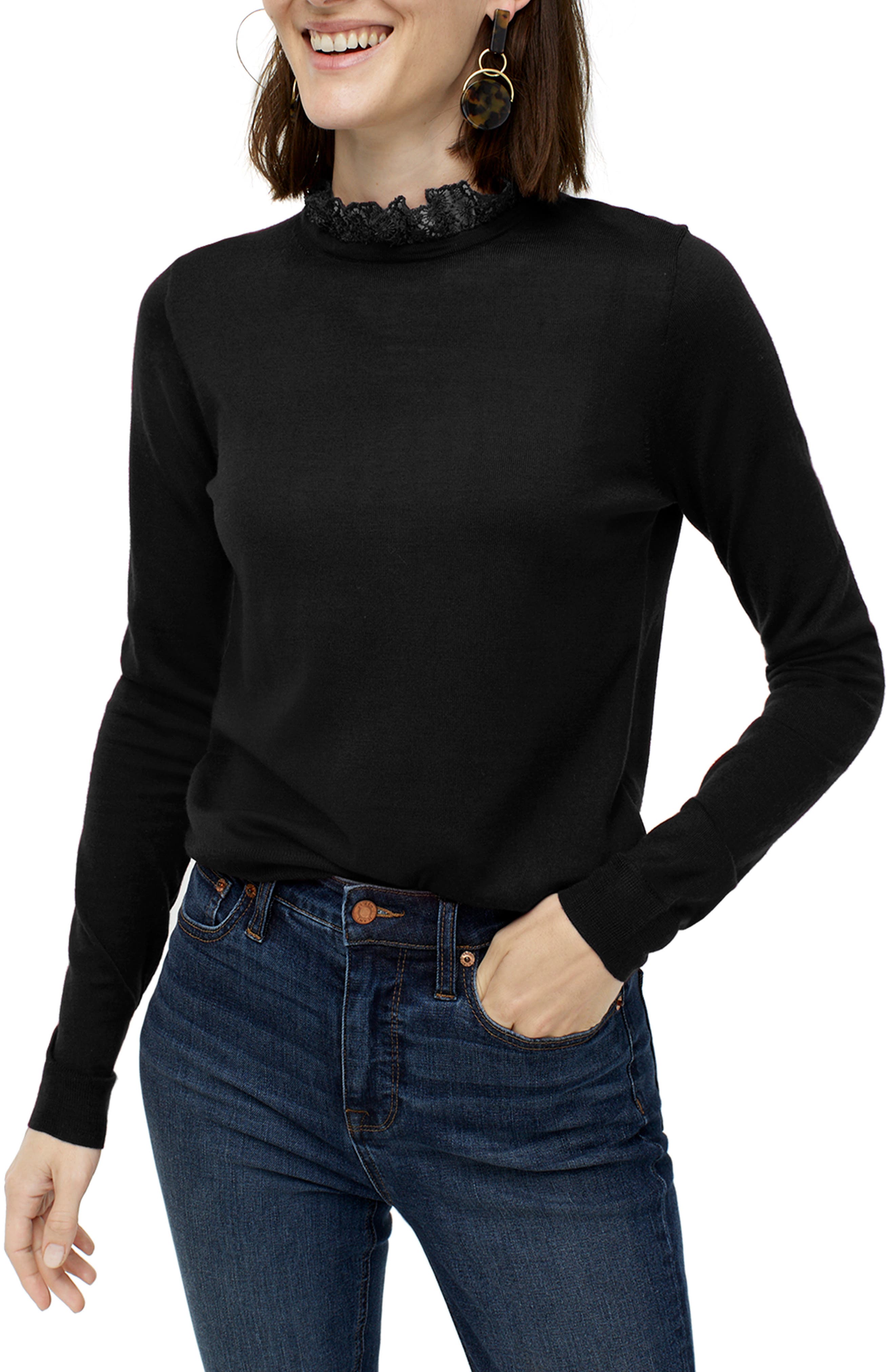 j crew tippi sweater with collar