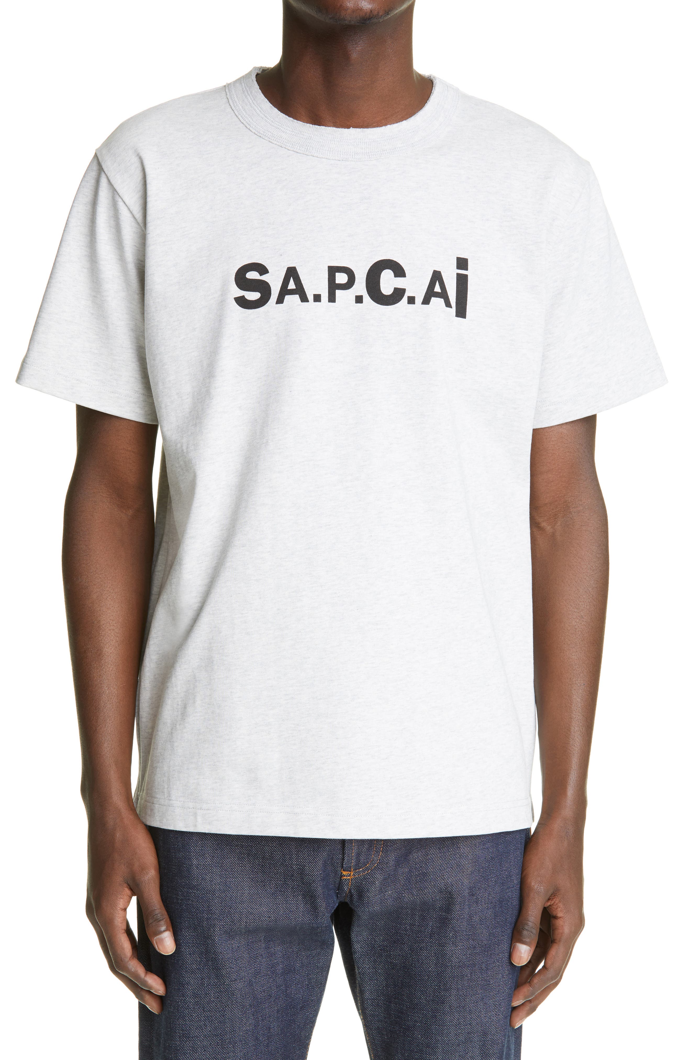 A.P.C. Grey Sacai Edition Kiyo T-Shirt | Smart Closet