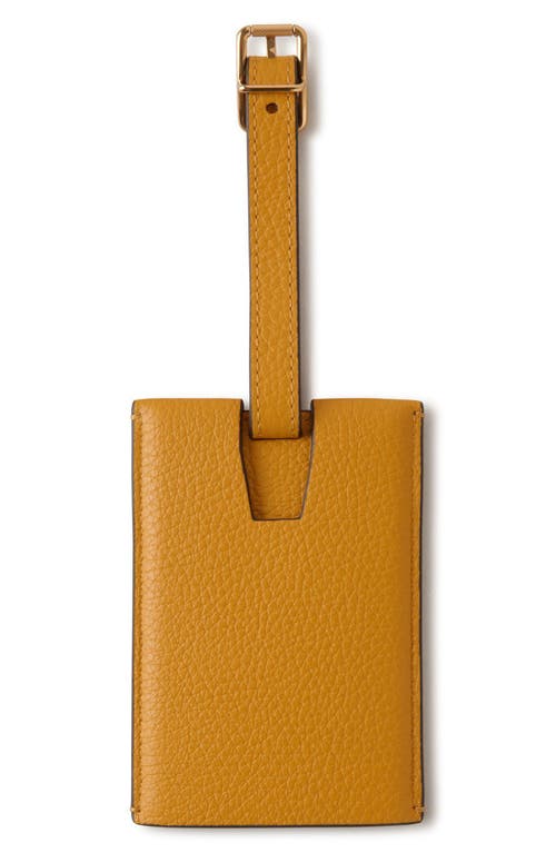 Mulberry Leather Luggage Tag In Deep Amber
