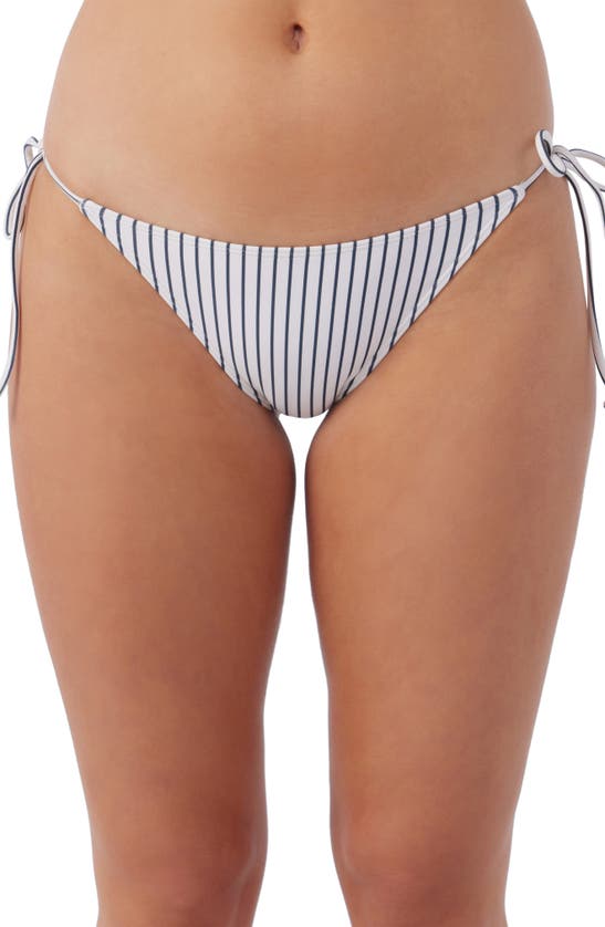 O'neill Saltwater Essentials Maracas Side Tie Bikini Bottoms In Vanilla