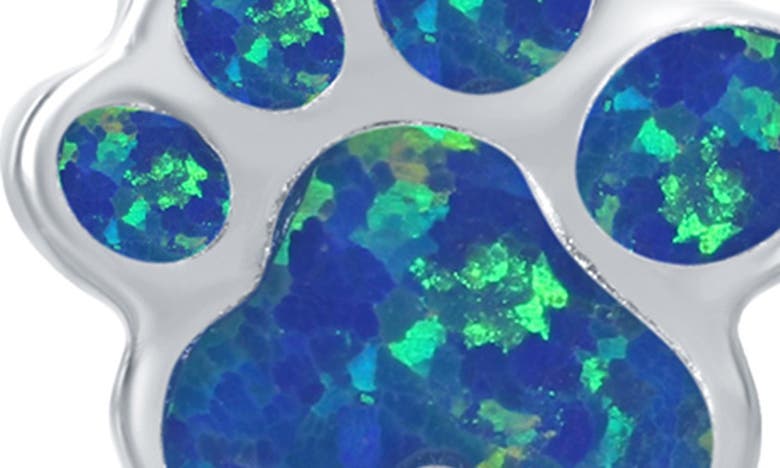 Simona Sterling Silver & Opal Paw Stud Earrings. In Silver