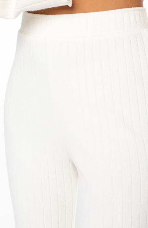 Roxy Cool Serenity Rib Knit Pants In Cloud Dancer