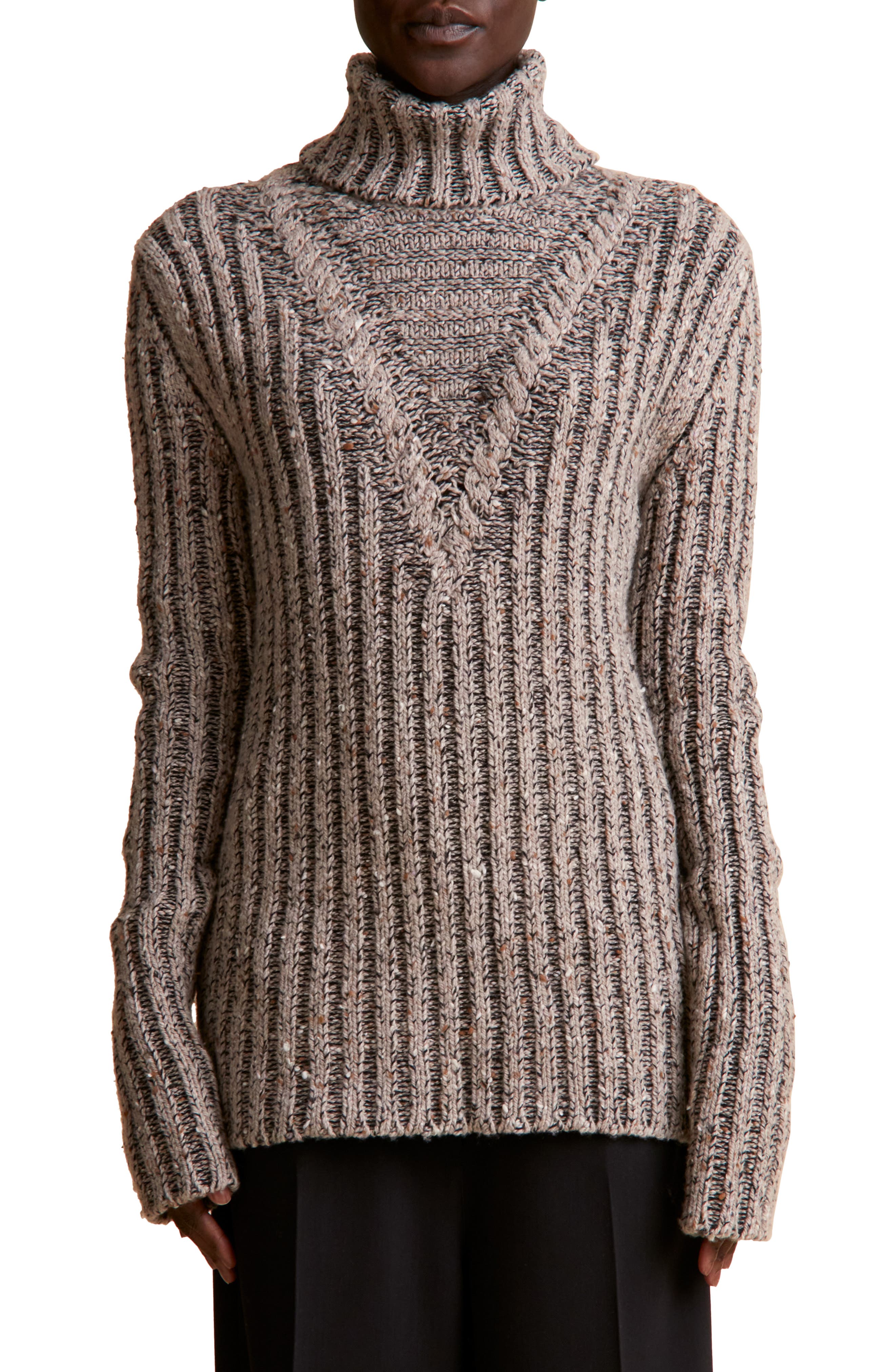 Khaite Hadlee Speckled Cable Knit 