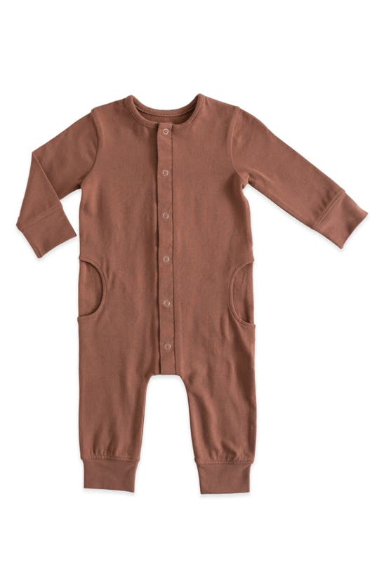 Pehr Essential Organic Cotton Romper In Clay