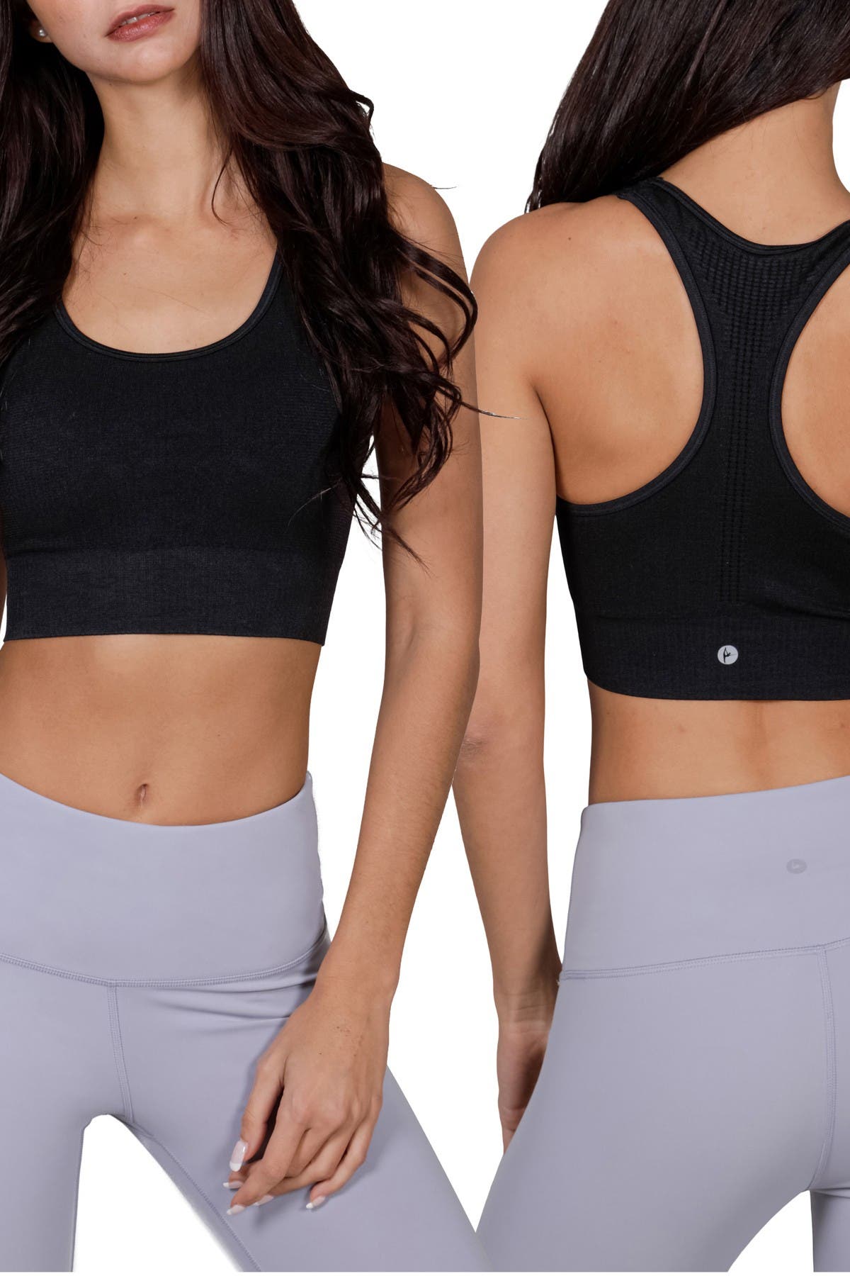 90 Degree By Reflex Ribbed Seamless Sports Bra Pack Of 2 Hautelook