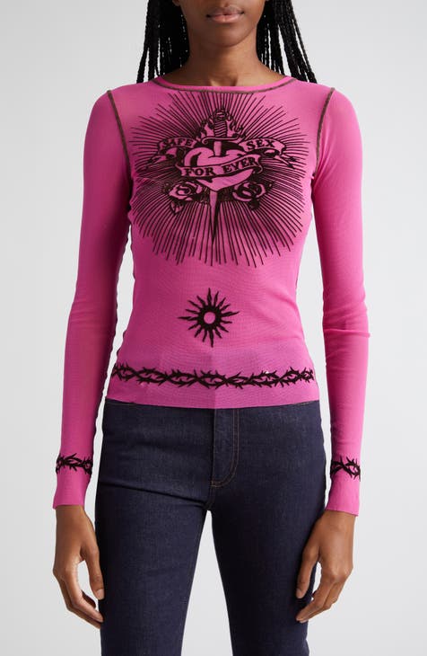 Green & Purple 'The Body Morphing Crop' Long Sleeve T-Shirt by Jean Paul  Gaultier on Sale
