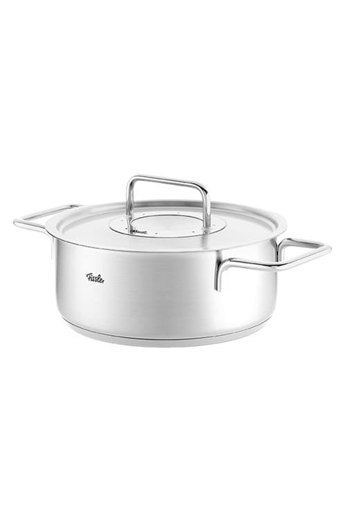 Fissler Pure Collection Stainless Steel 2.7 Quart Rondeau With Metal Lid In Stainless Steel