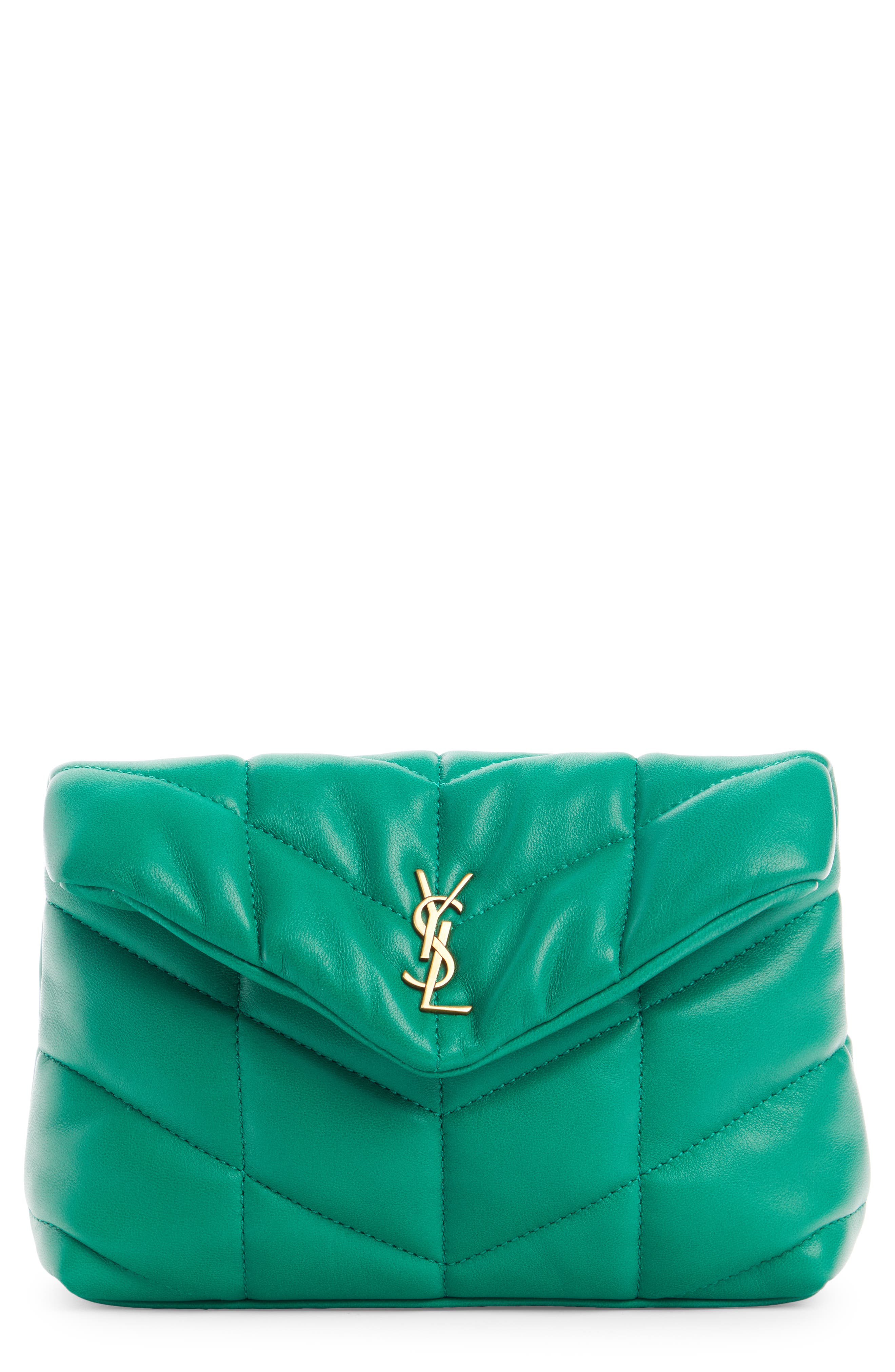 ysl clutch green