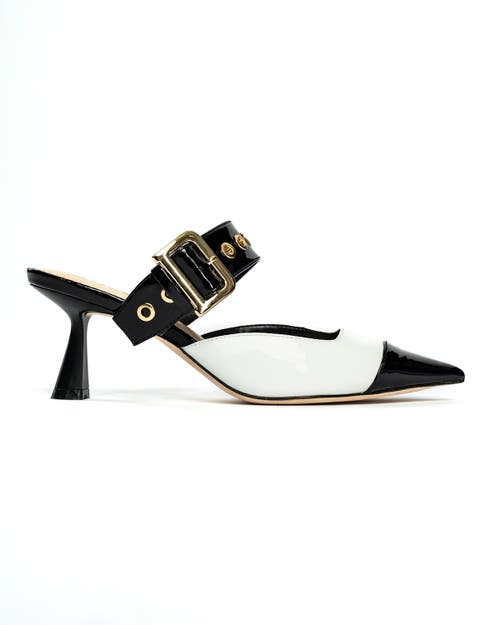 Shop Allegra James Ariana Patent Leather Mule Pump In White