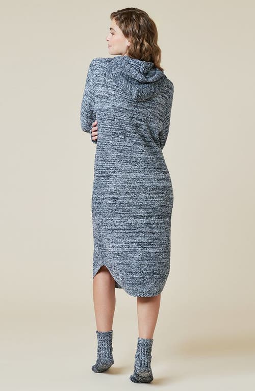 Softies Heather Marshmallow Hooded Lounger In Heather Black