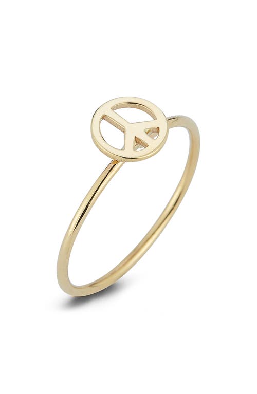 Ember Fine Jewelry 14k Gold Peace Ring In Gold