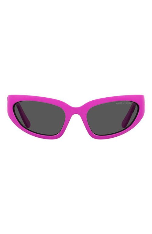 Shop Marc Jacobs 61mm Gradient Cat Eye Sunglasses In Fuchsia Black/grey