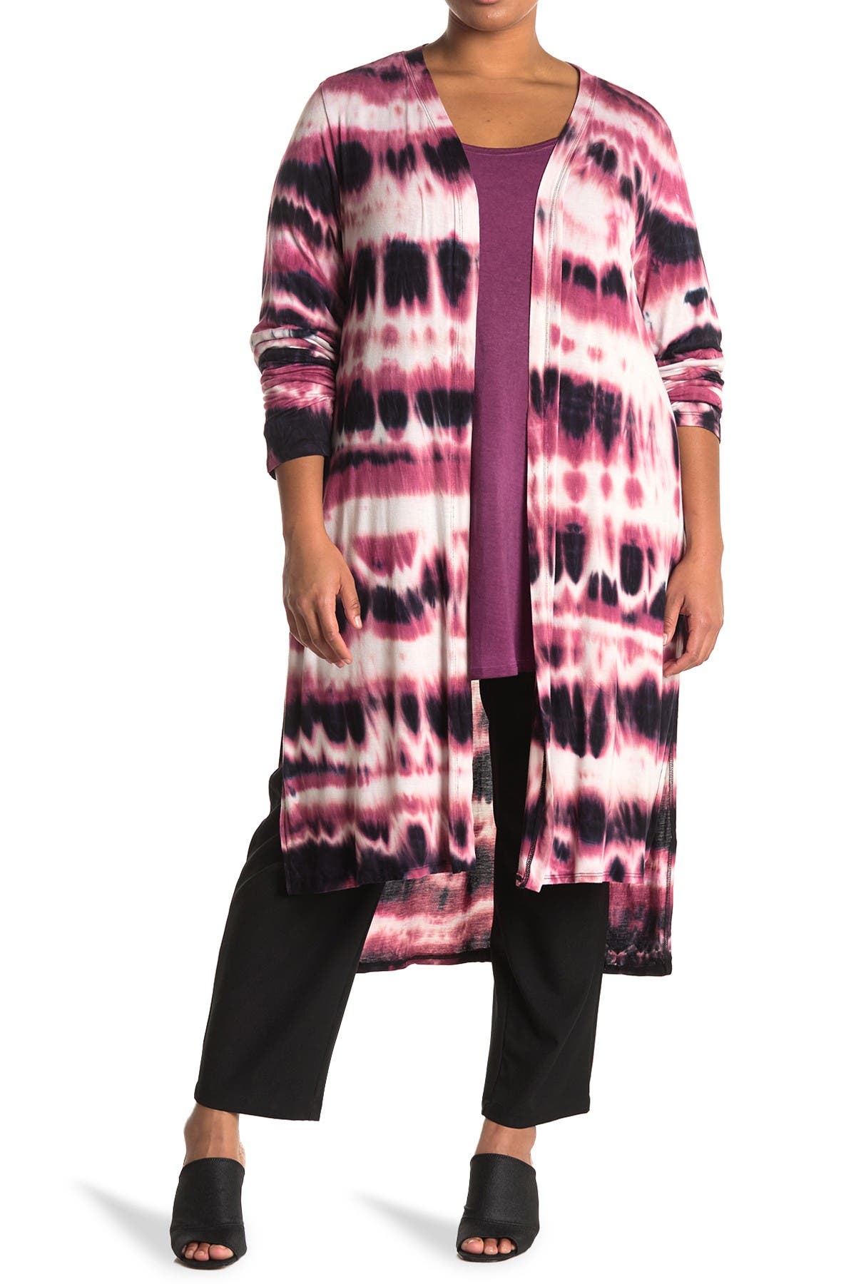tie dye cardigan duster