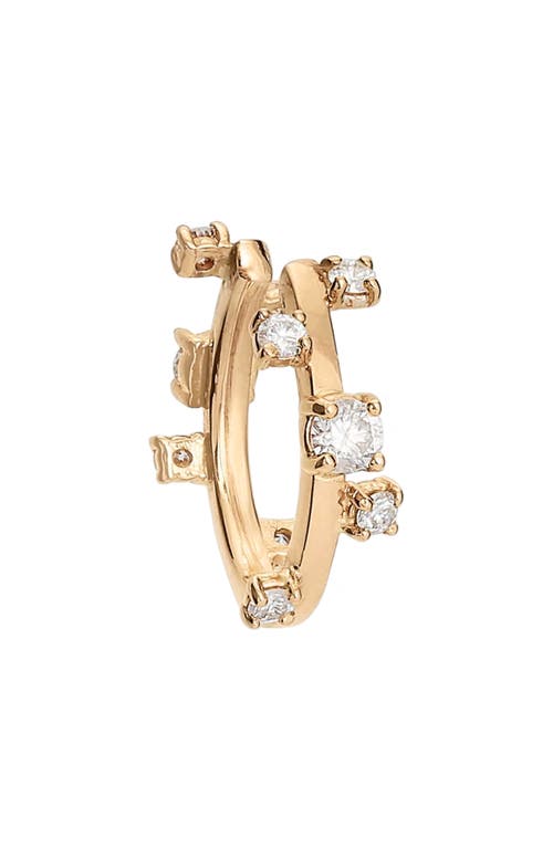 Lana Jewelry Single Diamond Ear Cuff in Yellow Gold