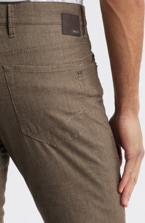Brax Chuckwdx Microcheck Modern Fit Stretch Pants In 54-nougat