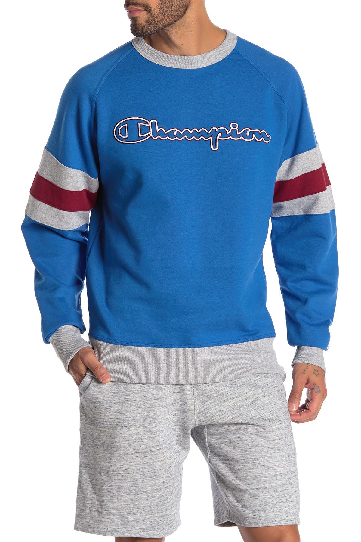 champion colorblock crew