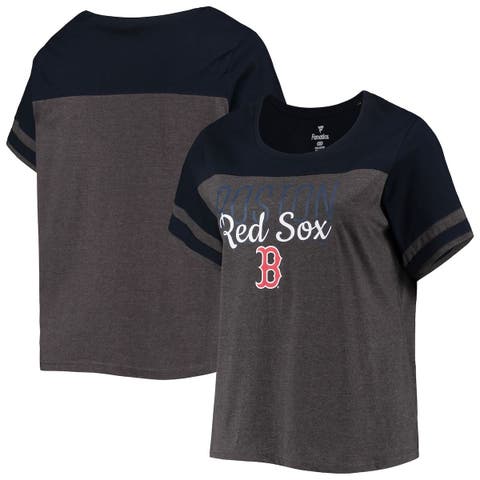 Women's Lusso White Boston Red Sox Nettie Raglan Half-Sleeve Tri-Blend T-Shirt Dress Size: Small