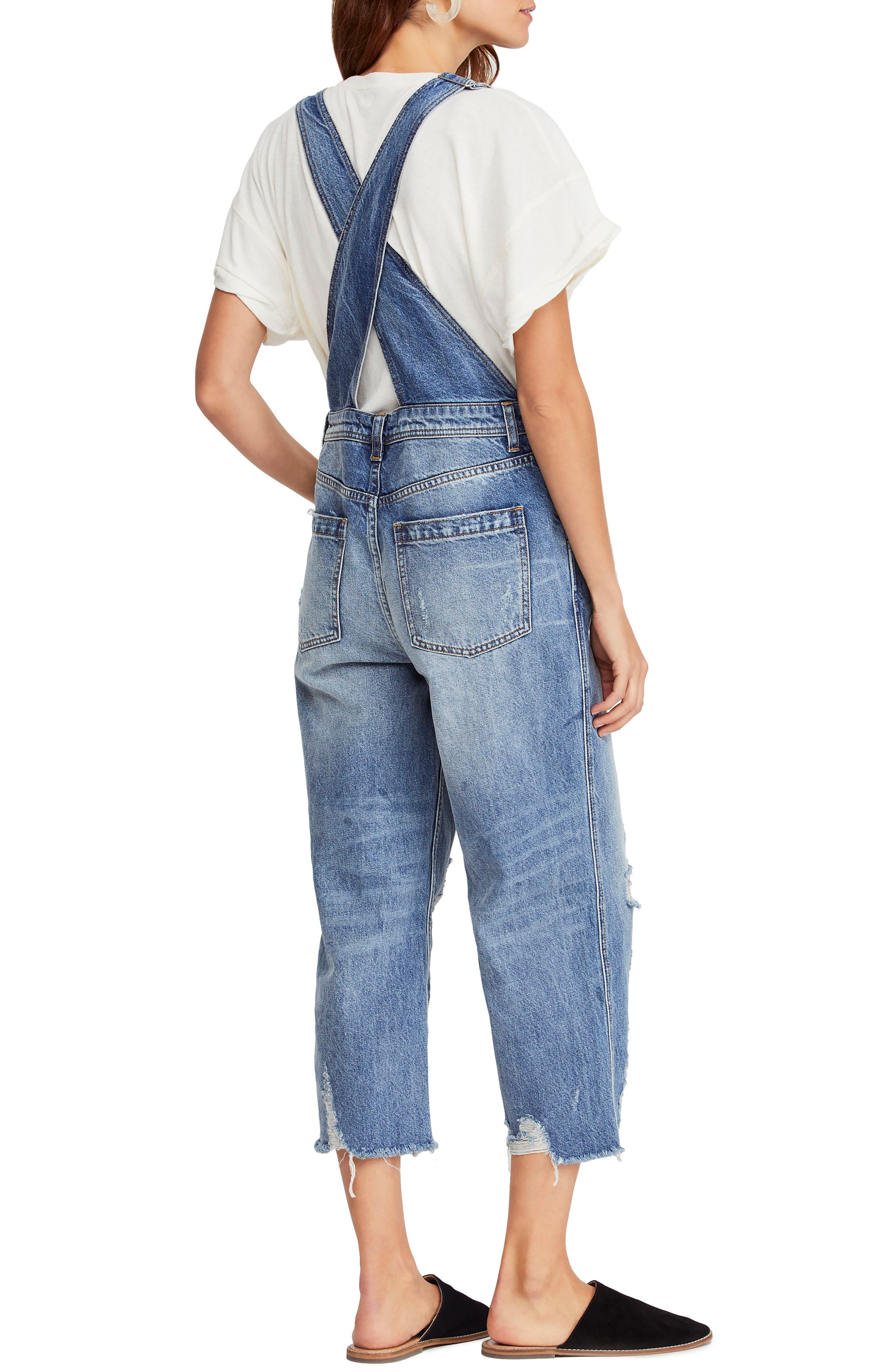 free people baggy overalls