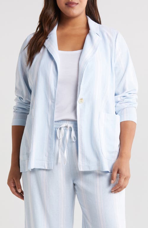 caslon(r) Stripe Linen Blend Blazer at Nordstrom,