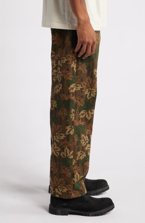 Shop Obey Hardwork Plum Print Jeans In Mulled Basil Multi