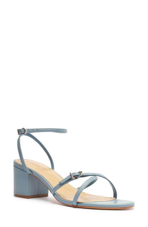 Schutz Liliana Ankle Strap Sandal Denim Blue Leather at Nordstrom,