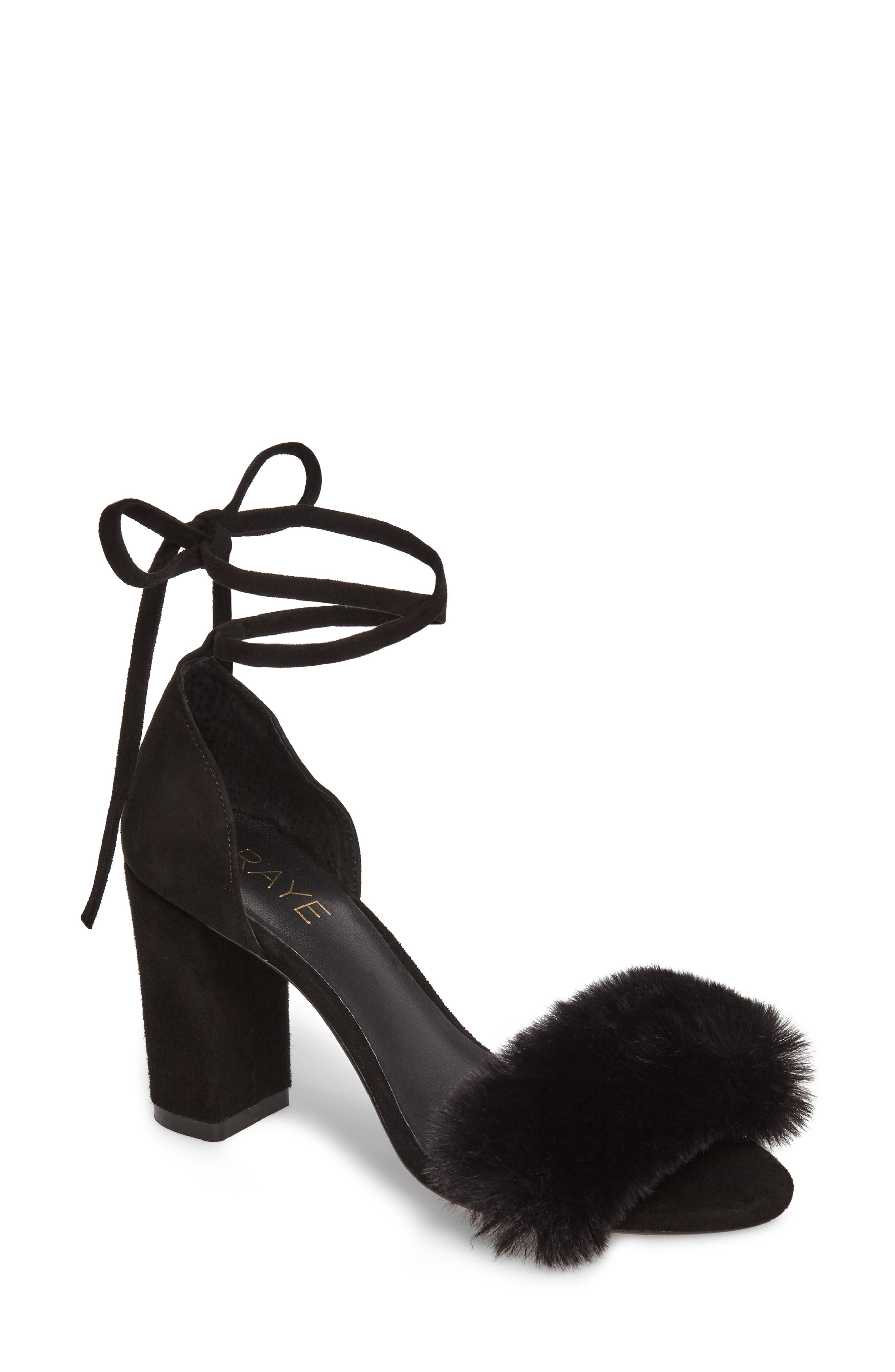 RAYE Lacey Faux Fur Sandal (Women 
