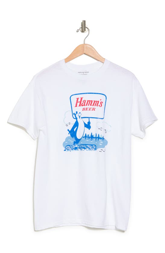American Needle Hamm's Beer Graphic Tee In White