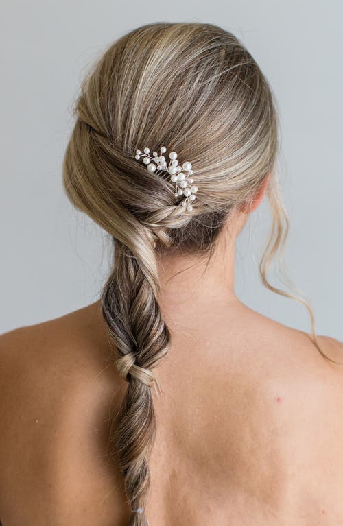 Brides & Hairpins Brooks Imitation Pearl Comb in Silver at Nordstrom