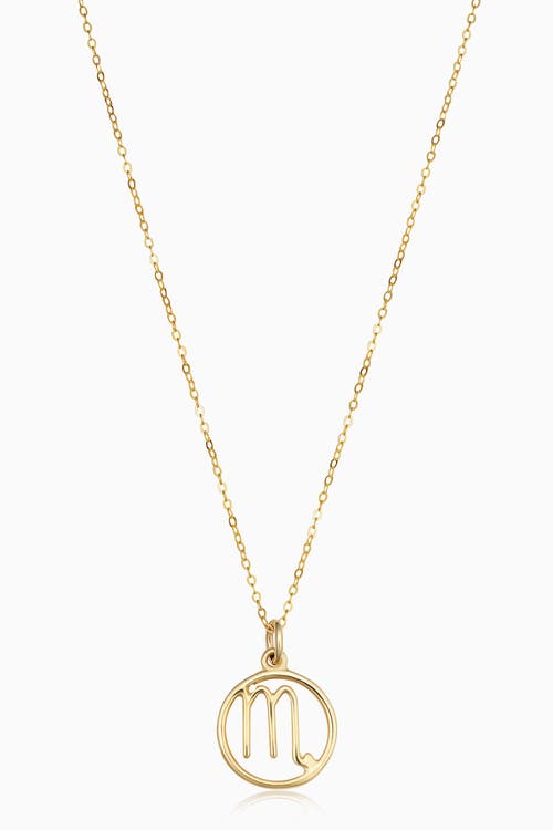 Oradina 14k Gold Zodiac Pendant Necklace In Scorpio