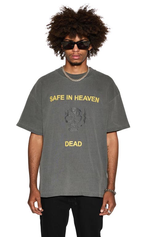 Ksubi Dead Ekcess Oversize Graphic T-shirt In Charcoal