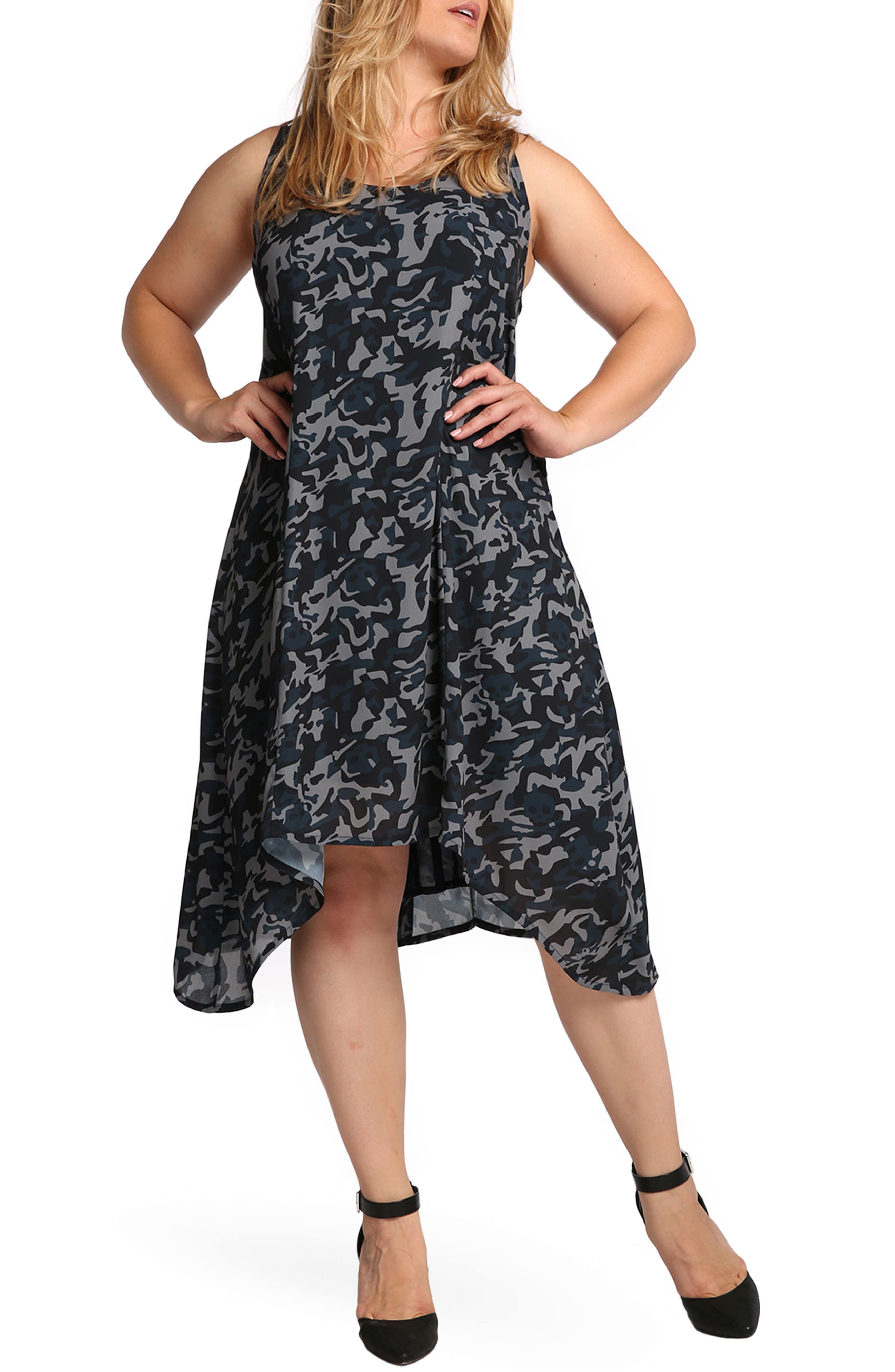 plus size skull dress