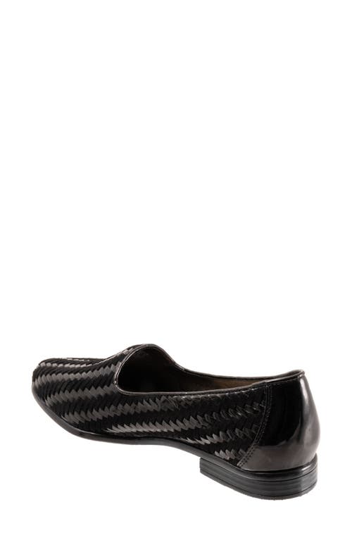 Trotters Liz Iii Flat In Black/black Patent