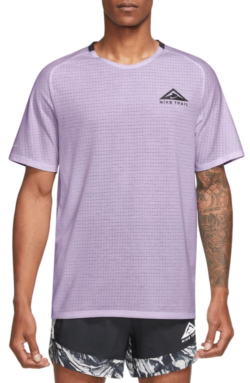 Nike Dri-fit Trail Solar Chase Performance T-shirt In Purple