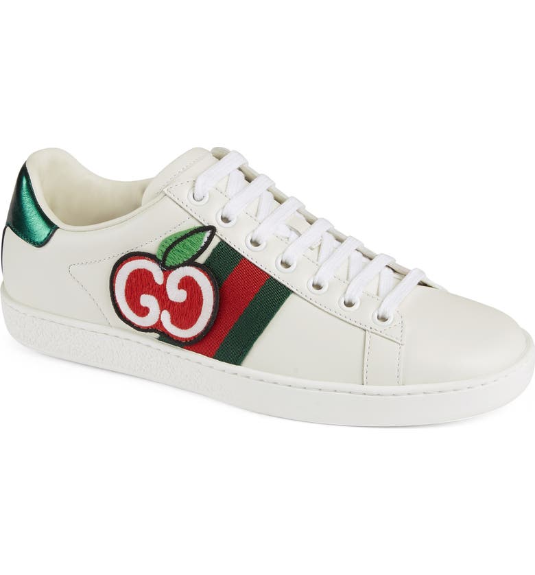Gucci New Ace Double G Logo Cherry Sneaker Women Nordstrom