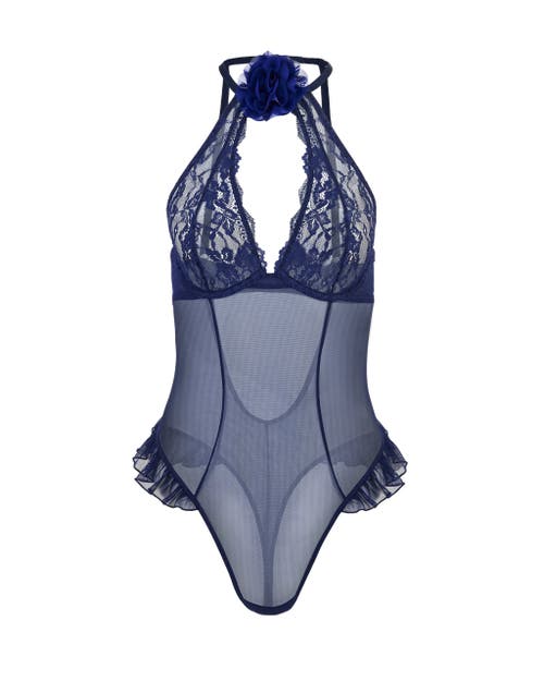 Shop Adore Me Toni Bodysuit Lingerie In Dark Blue