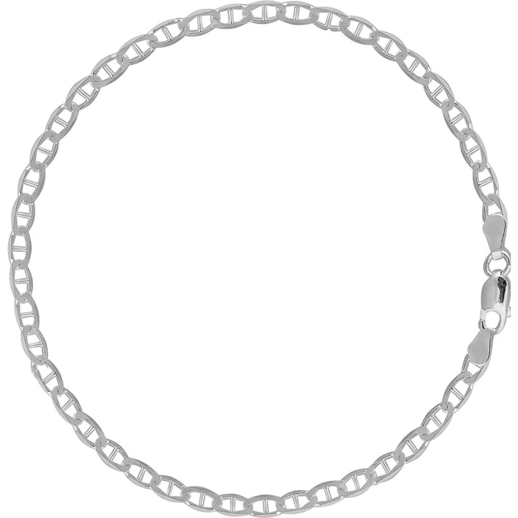 Donatello Gian Sterling Silver Link Anklet In Silver