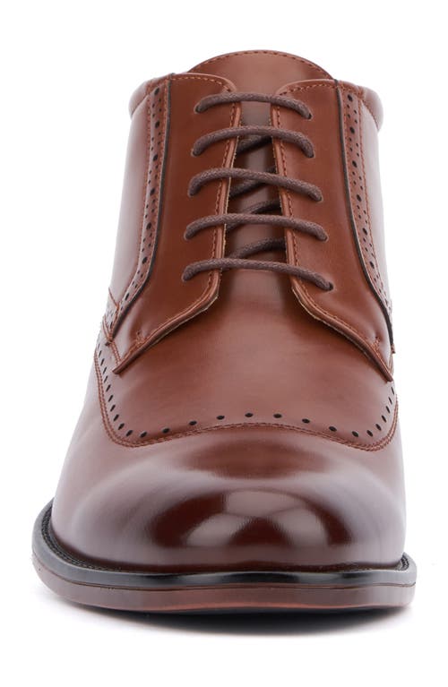 Shop New York And Company Lennon Brogue Boot In Cognac