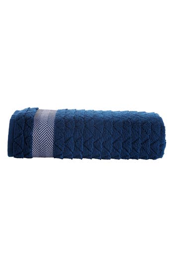 Shop Brooks Brothers Herringbone 6-piece Towel Set In Navy