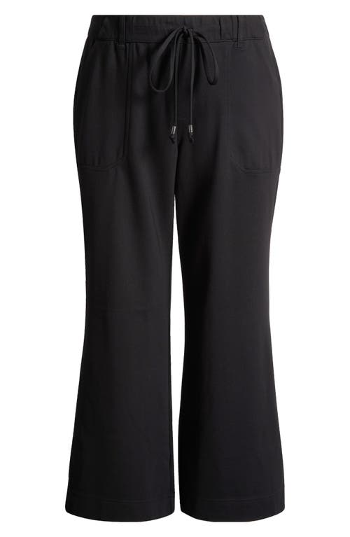Wit & Wisdom 'ab'leisure Drawstring High Waist Wide Leg Ponte Pants In Black