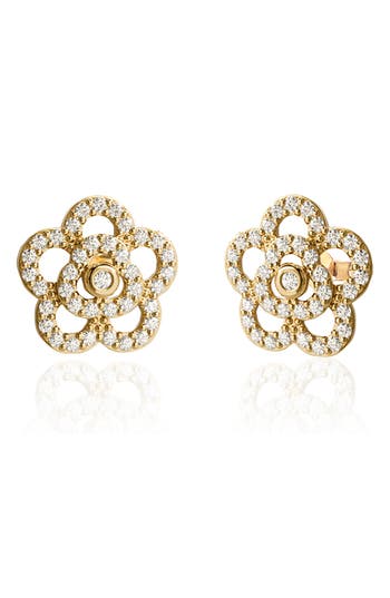 Gabi Rielle Effortless Staples Rose Stud Earrings In Gold