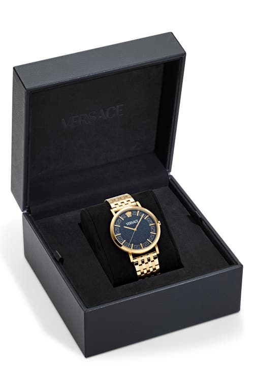 Shop Versace Greca Slim Bracelet Watch, 40mm In Ip Yellow Gold
