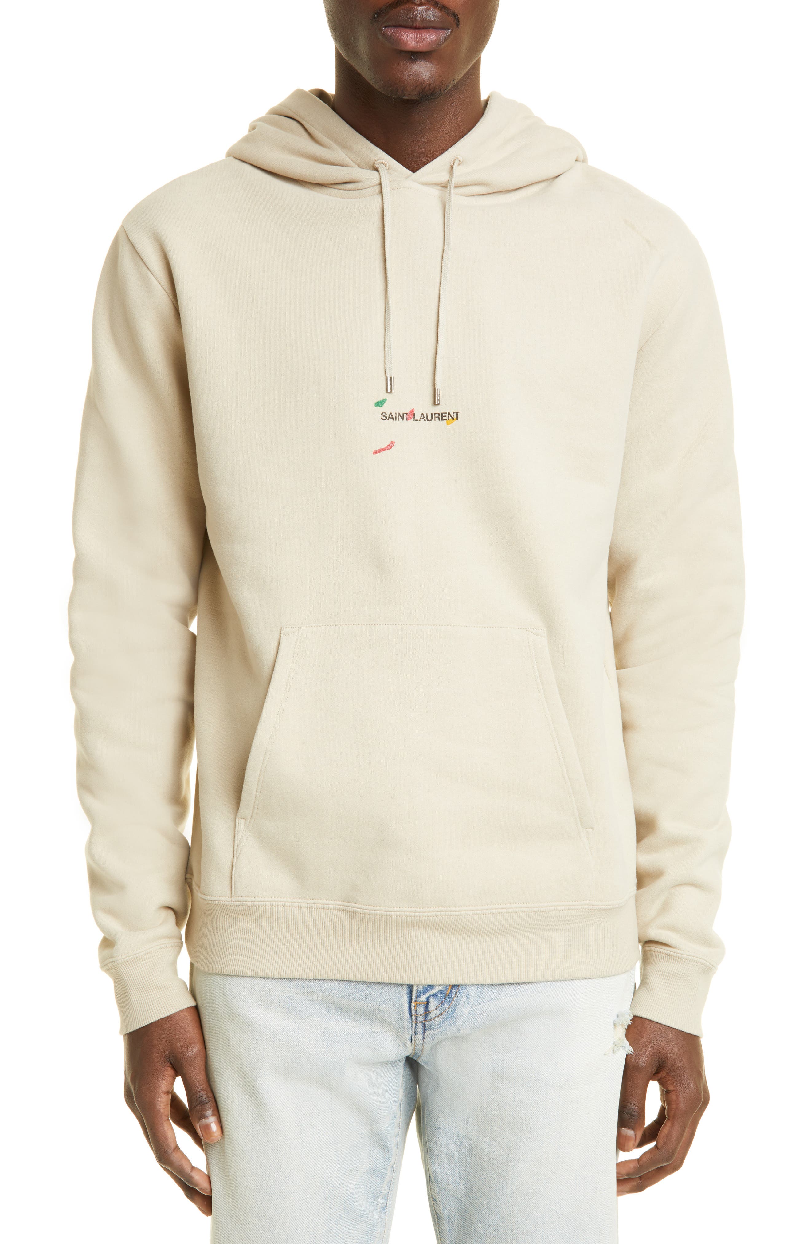 saint laurent beige hoodie