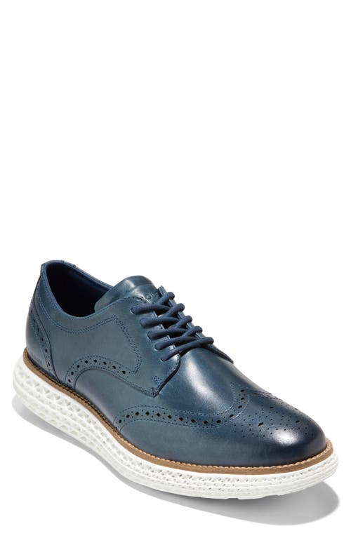 Cole Haan Original Grand 2.0 Wingtip Oxford in Iron Blue 