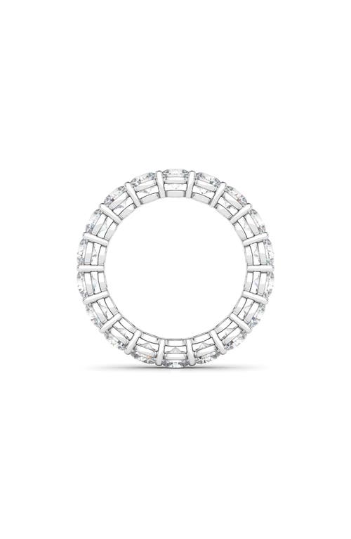 Shop Hautecarat Round Cut Lab Created Diamond 18k Gold Eternity Band Ring In White Gold