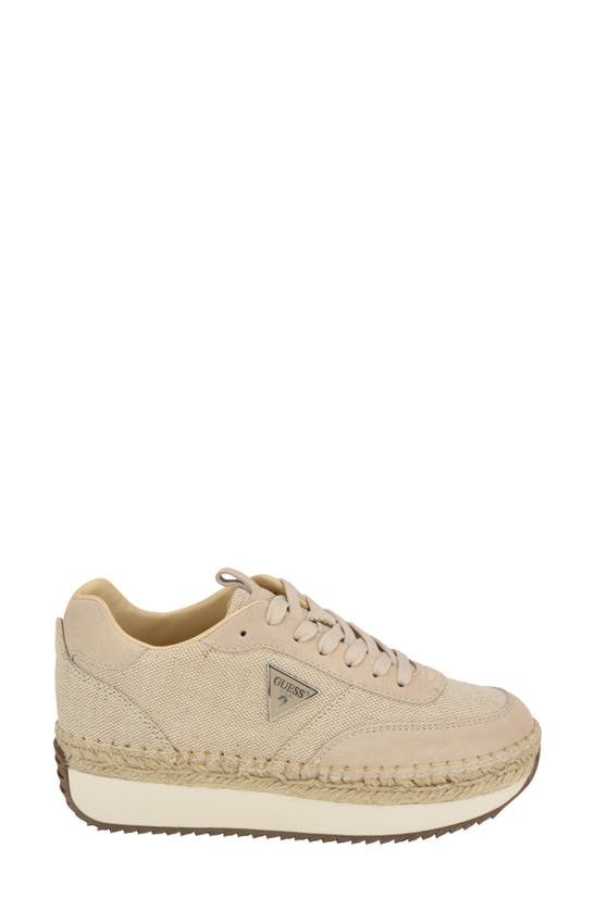 Shop Guess Stefen Espadrille Platform Sneaker In Light Natural