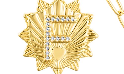 Adornia Initial Cz Pendant Toggle Necklace In Gold-f