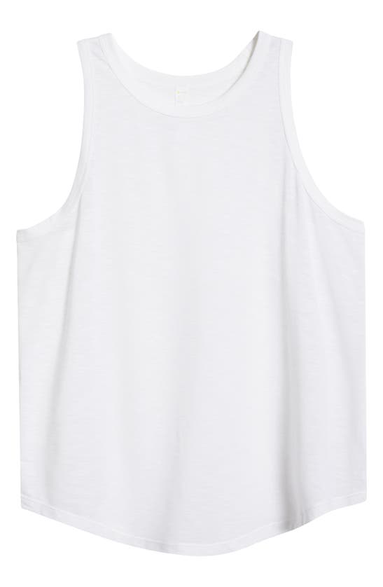 Shop Zella Spark Slub Tank Top In White