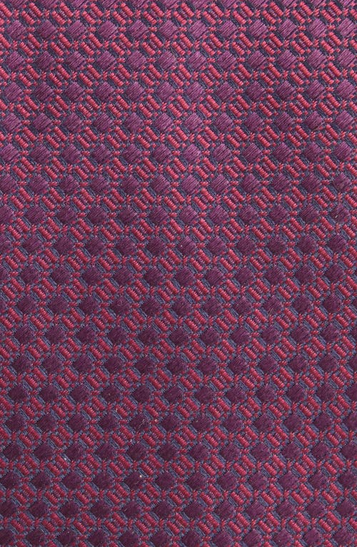 Shop Canali Solid Silk X-long Tie In Dark Pink