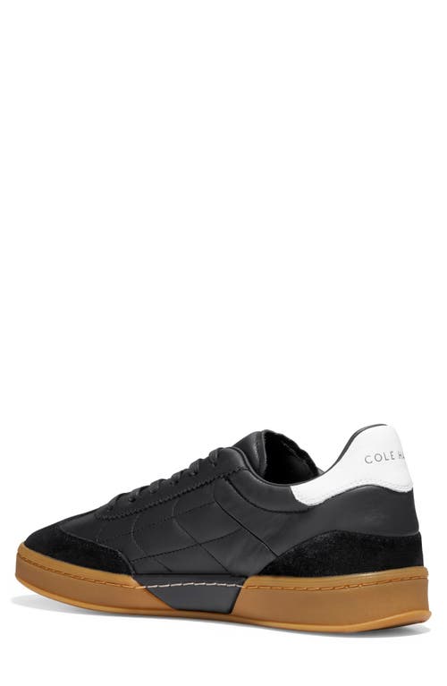 Shop Cole Haan Grandpro Breakaway Leather Sneaker In Black/nicotine Gum